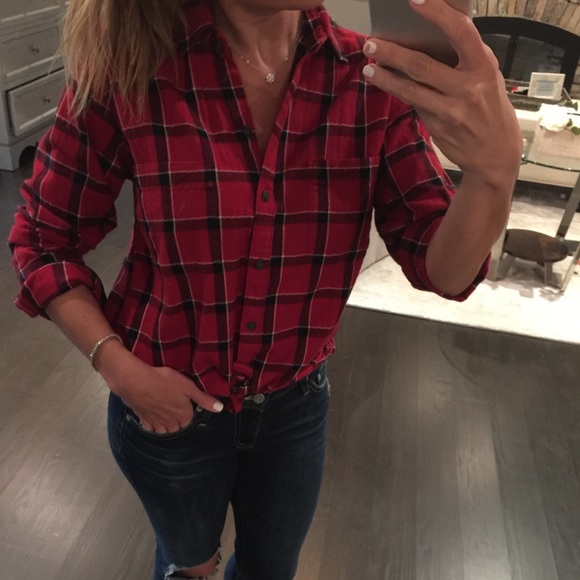 Abercrombie & Fitch Tops - Buffalo Check Flannel Shirt